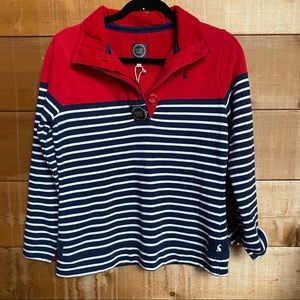 Joules Red and Navy Striped Sweatshirt